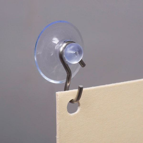 SUCTION CUPS WITH METAL HOOK