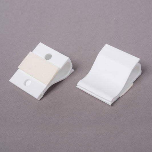 WHITE PLASTIC EDGE CLIPS