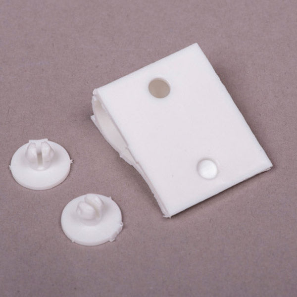 WHITE PLASTIC EDGE CLIPS