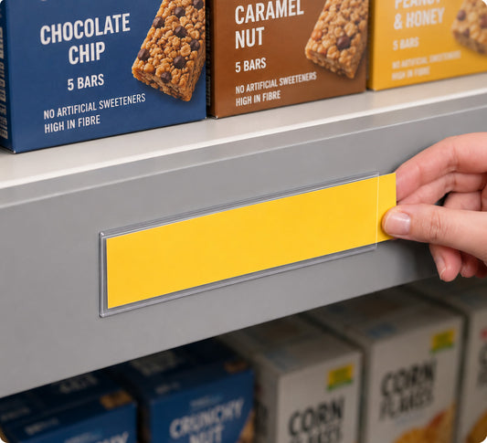 39mm SHELF EDGE DATA STRIPS WITH SELF ADHESIVE