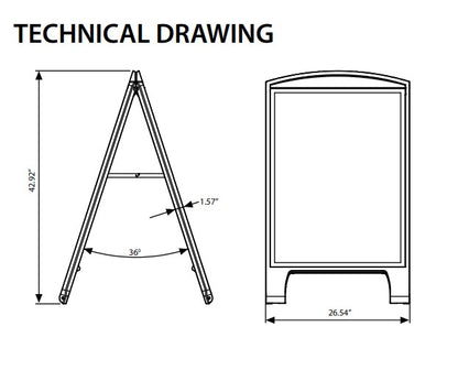 A1 Street SignPro Deco Black A Board Double Sided