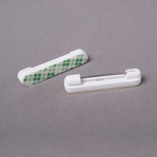 PLASTIC BADGE PINS SELF ADHESIVE