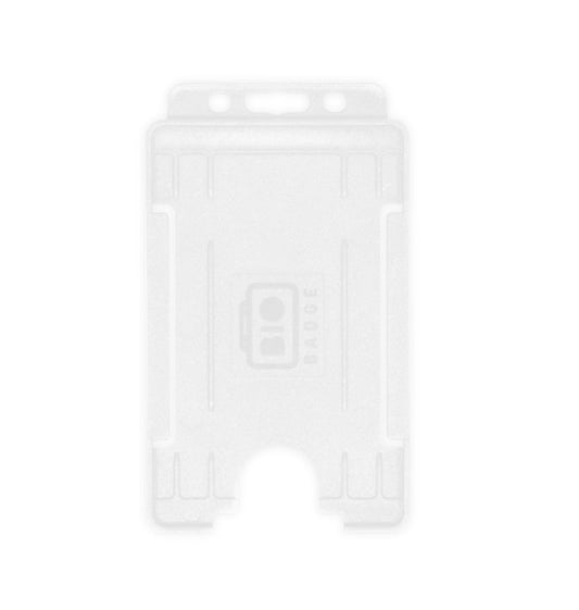 CLEAR SINGLE SIDED OPEN FACED ID CARD HOLDERS - PORTRAIT & LANDSCAPE