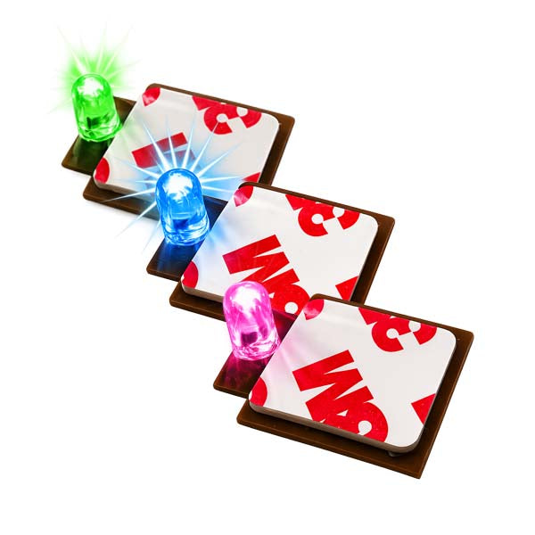 SINGLE FLASHING LED LIGHTS BLUE / PINK/ GREEN