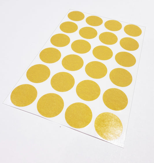 25mm PERM/PEEL CLEAR ADHESIVE DISCS ON SHETS OF 24